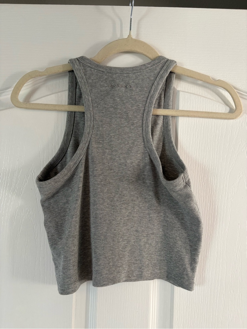 Adanola Light Grey Ribbed Halter Crop Top - Picture 4 of 6
